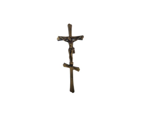 Крестик №64 золотой (барельеф)
