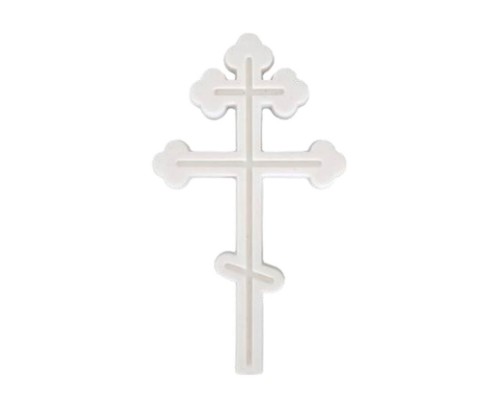 Крестик №65 белый (барельеф)