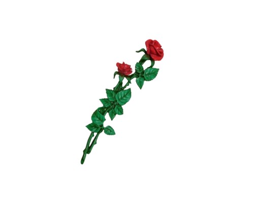 Роза №24 цветной (барельеф)