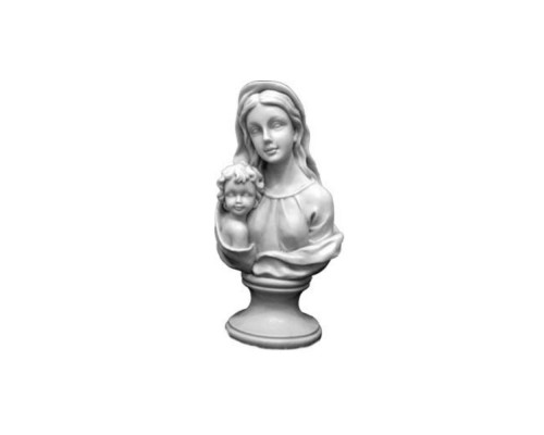 Дева Мария с Иисусом №7 белый (скульптура)